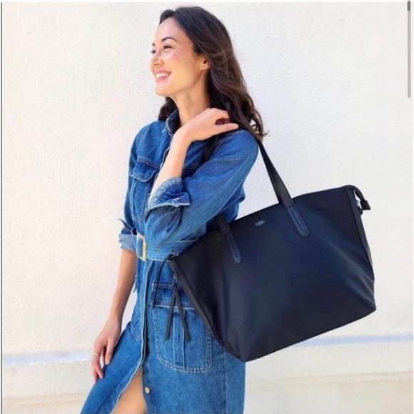 Botkier Black Nylon Bond Tote Bag‎ NWT Shoulder Bag Carryall - Picture 1 of 16